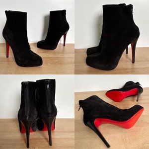 Christian Louboutin 5” heel suede boots NEAR PERFECT condition.